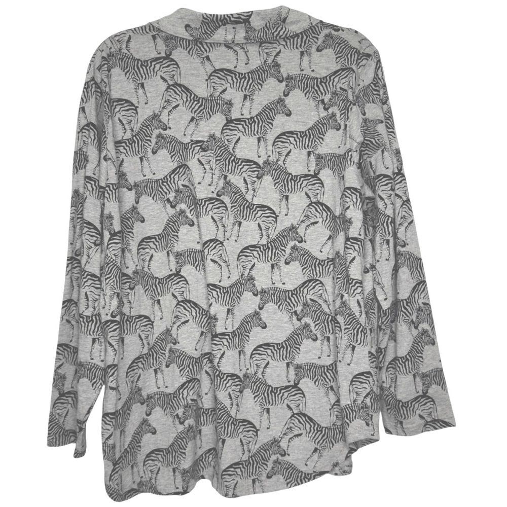 Jane + Delancey Zebra Print Button Front Top - Si… - image 3